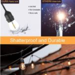 Picture of 48FT LED S14 Garden Festoon Lighting, 15 Shatterproof LED Bulbs, Waterproof, Mains Powered for Outdoor Use, Patio, Garden, Party Lights