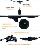 Picture of 48FT LED S14 Garden Festoon Lighting, 15 Shatterproof LED Bulbs, Waterproof, Mains Powered for Outdoor Use, Patio, Garden, Party Lights