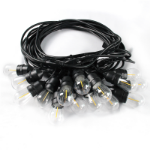 Picture of 48FT LED S14 Garden Festoon Lighting, 15 Shatterproof LED Bulbs, Waterproof, Mains Powered for Outdoor Use, Patio, Garden, Party Lights