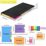 Picture of Sticky Note Set, 402 Sheets Self-Stick Divider Memo Notes Pads Bookmark Writing Label Colourful Markers Bookmark with PET Index Lable