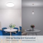 Picture of 24W LED Bathroom Ceiling Light, 2400lm, IP20 Waterproof, 5000K Daylight White, Flush Mount Round Light for Bathroom, Kitchen, Hallway, Garage
