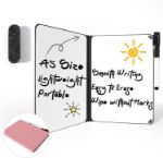 Picture of A5 Mini Whiteboard, Pink Double Sided Portable Dry Erase Board with Pen, Desk Whiteboard for Study, Meeting, Draft, Notes, Doodling