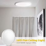 Picture of LED Flush Mount Ceiling Light Fixture - 5000K Daylight White, 24W (240W Equivalent), Energy-Efficient, Ultra-Thin Design