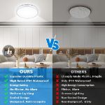 Picture of LED Flush Mount Ceiling Light Fixture - 5000K Daylight White, 24W (240W Equivalent), Energy-Efficient, Ultra-Thin Design