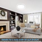 Picture of LED Flush Mount Ceiling Light Fixture - 5000K Daylight White, 24W (240W Equivalent), Energy-Efficient, Ultra-Thin Design