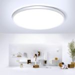 Picture of LED Flush Mount Ceiling Light Fixture - 5000K Daylight White, 24W (240W Equivalent), Energy-Efficient, Ultra-Thin Design