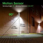 Picture of Stainless Steel Up-Down Motion Sensor Wall Light, PIR Sensor Outdoor Wall Lamp, IP44 Waterproof, GU10 Bulbs Included, for Garden, Pathway & Porch