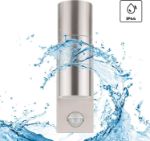 Picture of Stainless Steel Up-Down Motion Sensor Wall Light, PIR Sensor Outdoor Wall Lamp, IP44 Waterproof, GU10 Bulbs Included, for Garden, Pathway & Porch