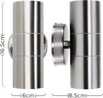 Picture of Modern Stainless Steel Outdoor Up/Down Wall Light – IP44 Waterproof Security Light for Garden, Pathways, Patios & Driveways