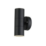 Picture of Modern Black Stainless Steel Up Down Outdoor Wall Light – IP65 Waterproof Twin Light for Gardens, Patios, and Walkways – Uses GU10 Bulbs (Not Included)