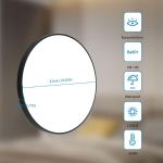 Picture of 18W LED Flush Mount Ceiling Light – 1500LM Bright 4000K Daylight White – Modern Black Round Ceiling Lamp for Bathroom, Living Room, Bedroom & Hallway