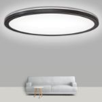 Picture of 18W LED Flush Mount Ceiling Light – 1500LM Bright 4000K Daylight White – Modern Black Round Ceiling Lamp for Bathroom, Living Room, Bedroom & Hallway