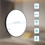 Picture of 18W LED Flush Mount Ceiling Light – 1500LM Bright 4000K Daylight White – Modern Black Round Ceiling Lamp for Bathroom, Living Room, Bedroom & Hallway