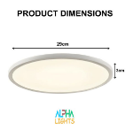 Picture of LED Ceiling Light Dimmable, 24W 3200LM, RGB Color Changing Flush Ceiling Lamp with Remote Control, Adjustable Brightness & Color Temperature for Bedroom, Living Room, Kitchen