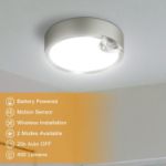 Picture of Ultra-Bright LED Motion Sensor Ceiling Light – Wireless Battery Operated, 400LM, Auto On/Off, Ideal for Bedroom, Hallway, Garage & Closet