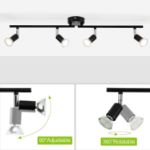 Picture of LED Ceiling Light Rotatable – 4 Way Adjustable Modern Spotlights, Matte Black, Flexible Lighting for Living Room, Bedroom & Kitchen