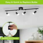 Picture of LED Ceiling Light Rotatable – 4 Way Adjustable Modern Spotlights, Matte Black, Flexible Lighting for Living Room, Bedroom & Kitchen
