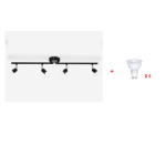 Picture of LED Ceiling Light Rotatable – 4 Way Adjustable Modern Spotlights, Matte Black, Flexible Lighting for Living Room, Bedroom & Kitchen