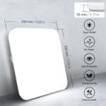 Picture of 24W LED Ceiling Light – Super Bright 2400lm, 5000K Daylight White, IP44 Waterproof, Modern Square Flush Mount for Kitchen, Office & Bedroom