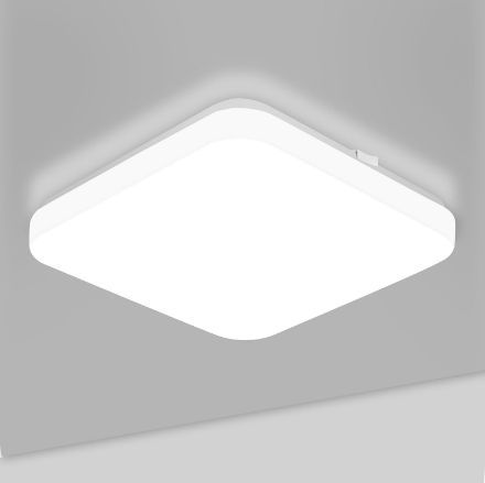 Picture of 24W LED Ceiling Light – Super Bright 2400lm, 5000K Daylight White, IP44 Waterproof, Modern Square Flush Mount for Kitchen, Office & Bedroom