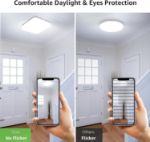 Picture of 24W LED Ceiling Light – Super Bright 2400lm, 5000K Daylight White, IP44 Waterproof, Modern Square Flush Mount for Kitchen, Office & Bedroom