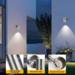 Picture of Stainless Steel Outdoor Wall Light, Modern Downlight, Waterproof IP44,, GU10 Compatible, Ideal for Garden, Patio & Porch