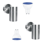 Picture of Stainless Steel Outdoor Wall Light, Modern Downlight, Waterproof IP44,, GU10 Compatible, Ideal for Garden, Patio & Porch