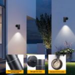 Picture of Outdoor Wall Light, Up Down Exterior Sconce, GU10 Base, IP44 Waterproof, Black Stainless Steel, Ideal for Garden, Patio & Porch