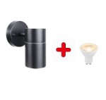 Picture of Outdoor Wall Light, Up Down Exterior Sconce, GU10 Base, IP44 Waterproof, Black Stainless Steel, Ideal for Garden, Patio & Porch