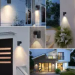 Picture of Outdoor Wall Light, Up Down Exterior Sconce, GU10 Base, IP44 Waterproof, Black Stainless Steel, Ideal for Garden, Patio & Porch