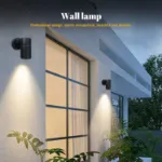 Picture of Outdoor Wall Light, Up Down Exterior Sconce, GU10 Base, IP44 Waterproof, Black Stainless Steel, Ideal for Garden, Patio & Porch