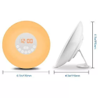 Picture of Sunrise Wake-Up Alarm Clock with Sunset Simulation – Dual Alarms, LED Bedside Night Light, USB Charging, Touch Control, Adjustable Brightness & Natural Sounds