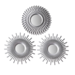 Picture of Wall Mirrors Set of 3 – Round Gold Decorative Mirrors for Living Room, Bedroom & Hallway – Shabby Chic Champagne Gold Mirror Wall Décor –  Gift for Women & Moms