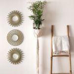 Picture of Wall Mirrors Set of 3 – Round Gold Decorative Mirrors for Living Room, Bedroom & Hallway – Shabby Chic Champagne Gold Mirror Wall Décor –  Gift for Women & Moms