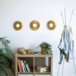 Picture of Wall Mirrors Set of 3 – Round Gold Decorative Mirrors for Living Room, Bedroom & Hallway – Shabby Chic Champagne Gold Mirror Wall Décor –  Gift for Women & Moms