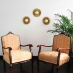 Picture of Wall Mirrors Set of 3 – Round Gold Decorative Mirrors for Living Room, Bedroom & Hallway – Shabby Chic Champagne Gold Mirror Wall Décor –  Gift for Women & Moms