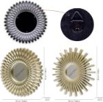 Picture of Wall Mirrors Set of 3 – Round Gold Decorative Mirrors for Living Room, Bedroom & Hallway – Shabby Chic Champagne Gold Mirror Wall Décor –  Gift for Women & Moms