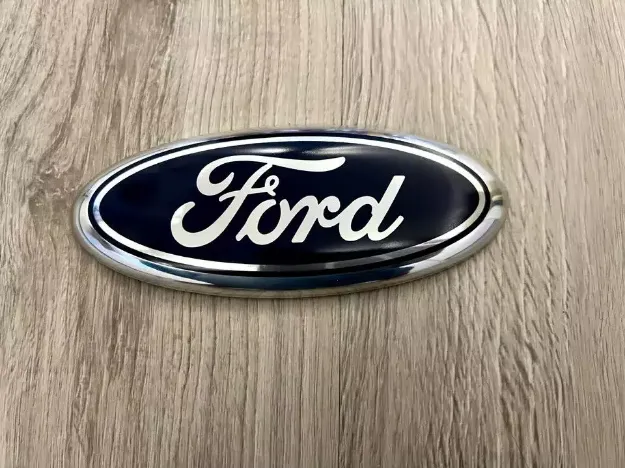 Picture of Ford Focus Mk3 Rear Badge Emblem 2011–2014 – Fits C-Max 2011–2014 | Glossy Blue Ford Logo Style Rear Trunk Badge – 14.5cm x 5.8cm