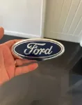 Picture of Ford Focus Mk3 Rear Badge Emblem 2011–2014 – Fits C-Max 2011–2014 | Glossy Blue Ford Logo Style Rear Trunk Badge – 14.5cm x 5.8cm