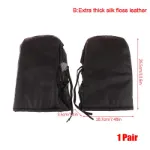 Picture of Motorcycle Handlebar Muffs Winter Gloves – Waterproof & Windproof Leather Handlebar Mitts with Fleece Lining – Universal Fit Grip Warmers for Cold Weather Riding
