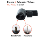 Picture of Portable Bike Floor Pump - 120PSI Auto-Switch Presta/Schrader Valve, Mini Bicycle Pump with Ball Needle & Ultra-Light Design