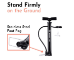 Picture of Portable Bike Floor Pump - 120PSI Auto-Switch Presta/Schrader Valve, Mini Bicycle Pump with Ball Needle & Ultra-Light Design