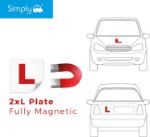 Picture of TL1000 Twin Pack Magnetic L Plates for Learner Drivers – Strong Hold, UK Legal & Weatherproof – Easy Attach/Remove L-Plates for Cars (Red, Pack of 2)