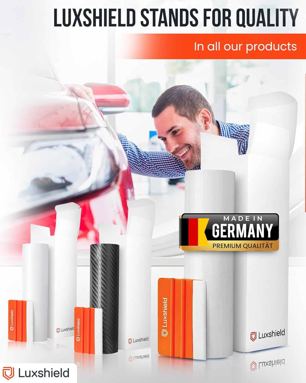 Luxshield Paint Protection Film - Clear Self-Adhesive Vinyl Wrap for ...
