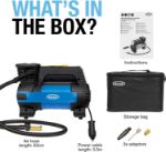 Picture of Ring RAC820 Heavy-Duty 12V Tyre Inflator – 180W Portable Air Compressor for Cars, 4x4, Caravans & Bikes – Fast Inflation, Auto Stop, Digital Gauge, LED Light & Storage Case 