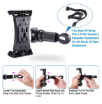 Picture of 360° Adjustable Tablet Holder for Exercise Bike – Universal iPad & Phone Mount for Gym, Treadmill, Car Headrest & Mic Stand | Fits 4.7-12.9” iPad Pro/Air/Mini, Samsung Galaxy Tab, iPhone 