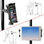 Picture of 360° Adjustable Tablet Holder for Exercise Bike – Universal iPad & Phone Mount for Gym, Treadmill, Car Headrest & Mic Stand | Fits 4.7-12.9” iPad Pro/Air/Mini, Samsung Galaxy Tab, iPhone 
