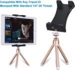 Picture of 360° Adjustable Tablet Holder for Exercise Bike – Universal iPad & Phone Mount for Gym, Treadmill, Car Headrest & Mic Stand | Fits 4.7-12.9” iPad Pro/Air/Mini, Samsung Galaxy Tab, iPhone 
