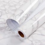 Picture of Marble Sticky Back Plastic Roll 40cm x 10m - Granite White Grey Self Adhesive Vinyl Wrap 