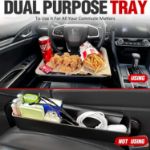 Picture of 2-in-1 Car Steering Wheel Tray & Seat Gap Organizer – Car Laptop Desk & Food Tray Table 